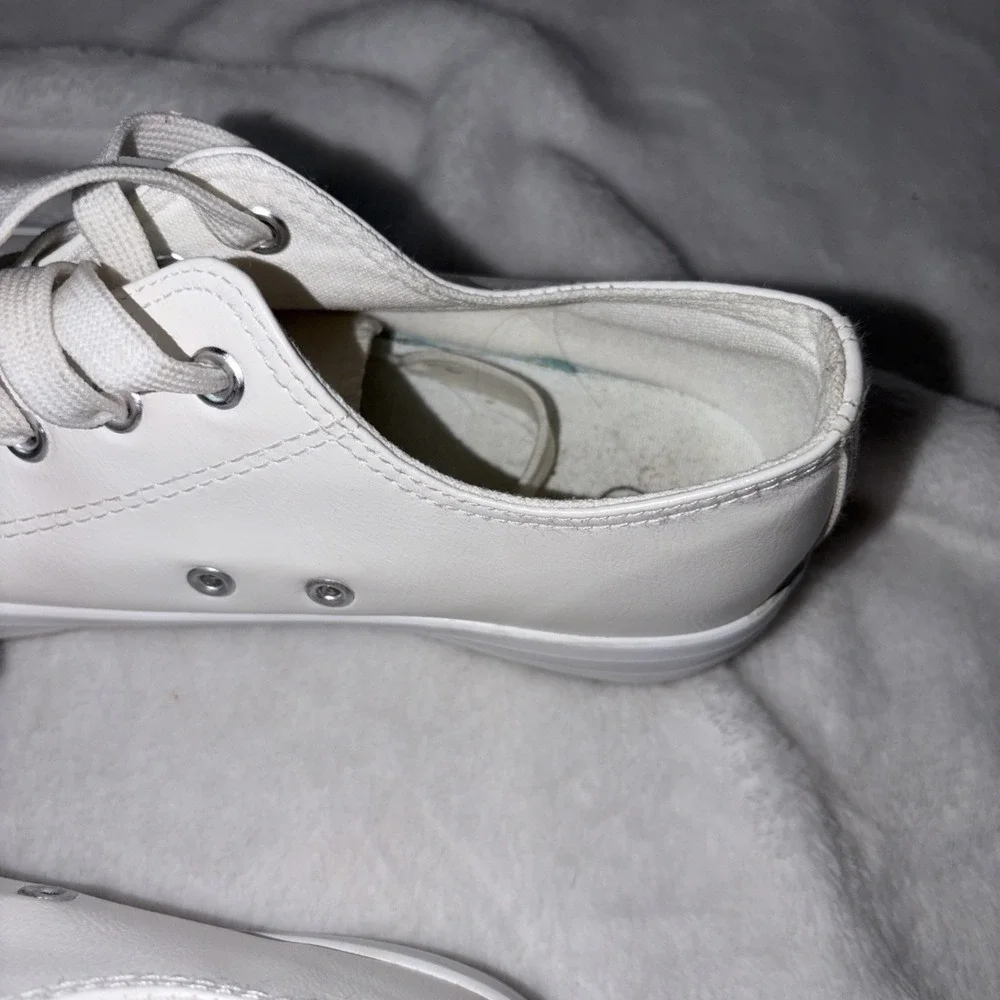 Low Top Women's PU Fashion Shoes Size 9 M, White Casual Walk Sneakers Retro‎ Y2K